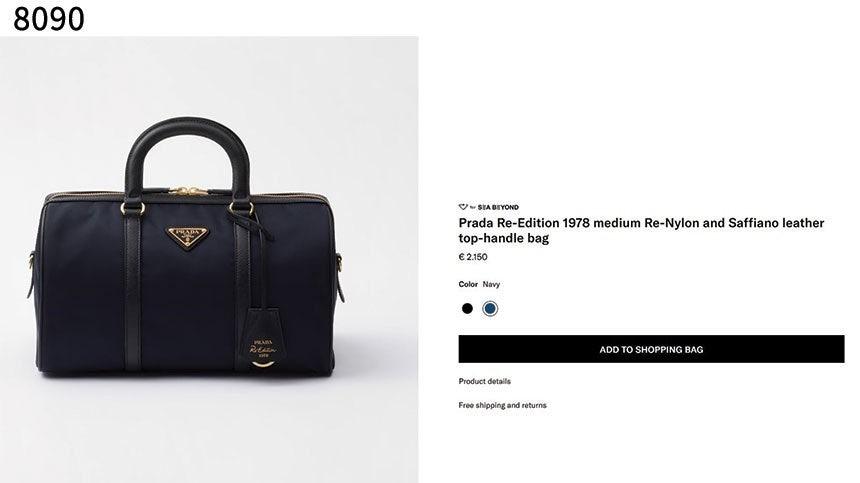 프라다 Re-Edition 1978 medium top-handle bag (국내배송)