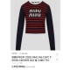 미우미우  스트라이프 로고 울 스웨터 (국내배송)
