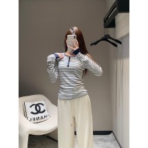 미우미우 스트라이프 긴팔 베이스 티셔츠 (해외배송)
