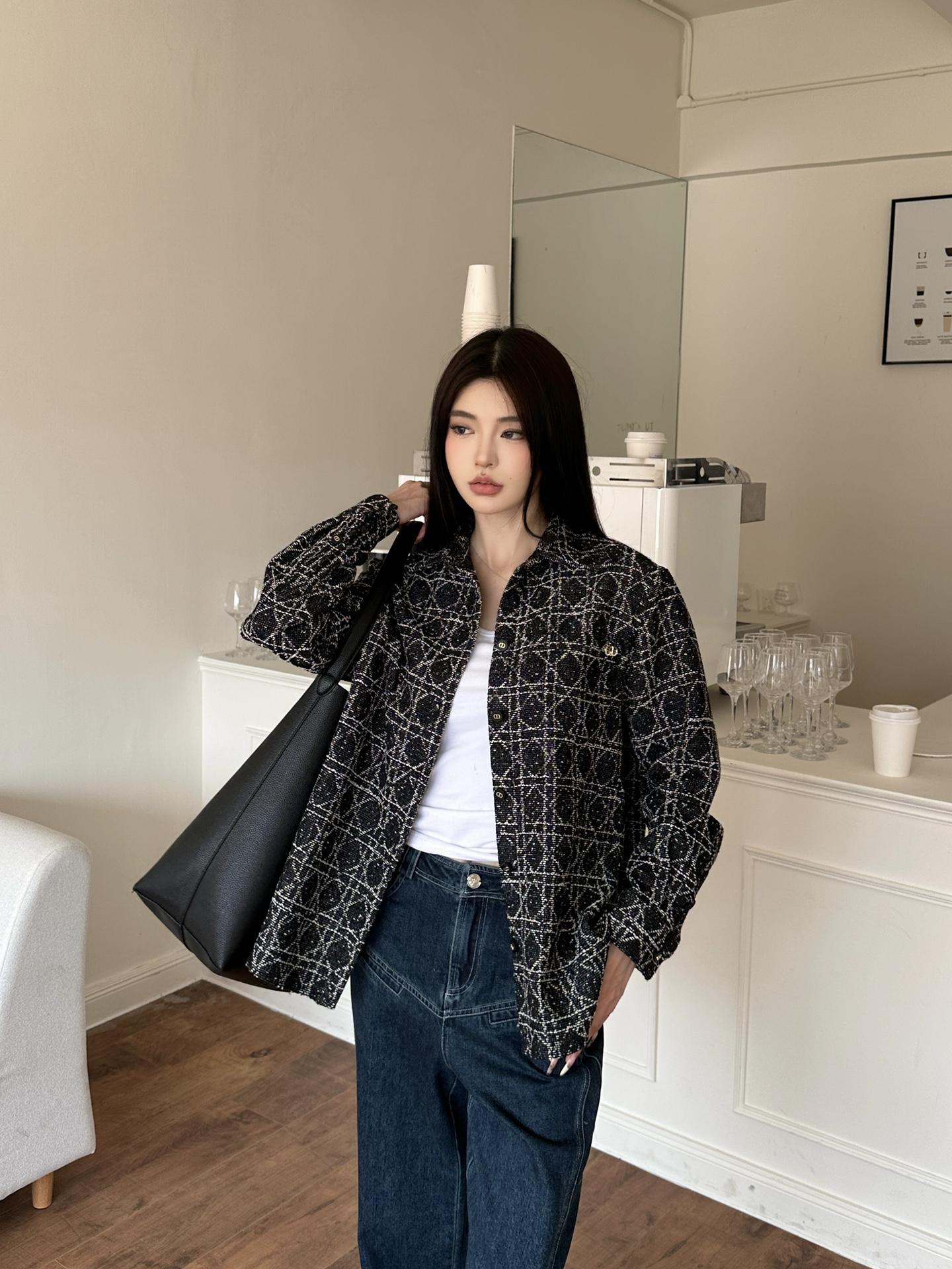 디올 마름모 슬러브 셔츠 재킷 (해외배송)