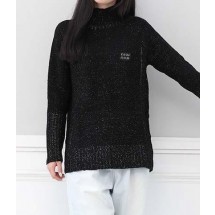 미우미우 하이넥 오버 글린트 스웨터 (국내배송)
