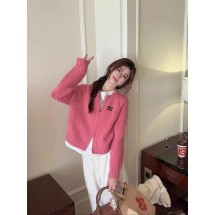 미우미우 비비드 투웨이 집업 자수가디건 (국내배송)
