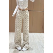 루이비통 올드 플라워 자카드 데님 스트레이트 팬츠 (해외배송)