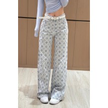 루이비통 올드 플라워 자카드 데님 스트레이트 팬츠 (해외배송)