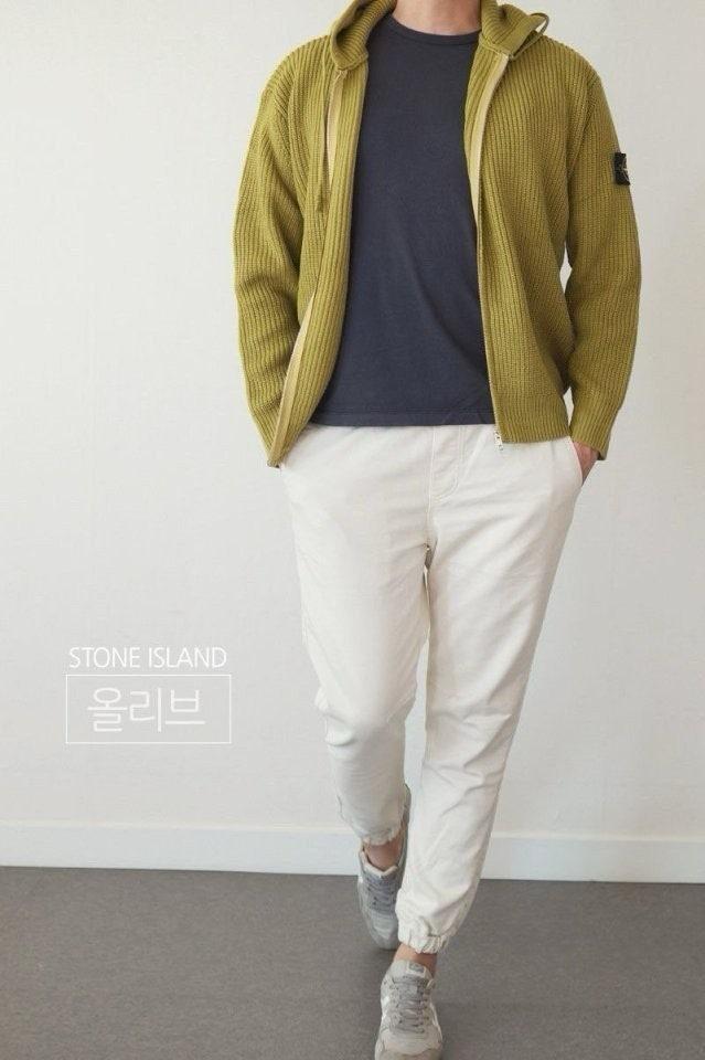 스톤아일랜드 후드 집업니트 (국내배송)