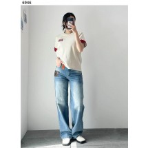 루이비통 모노그램 가죽 로고 포인트 워싱 데님 (국내배송)