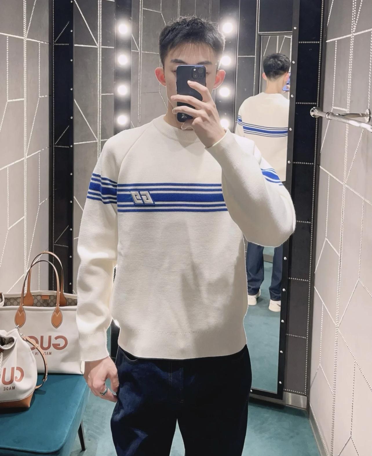 구찌 24FW 애슬레틱 블루 바 스웨터 (해외배송)