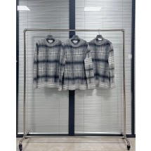 톰브라운 라인체크 모헤어 크루넥 니트 (해외배송)