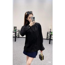 디올 코튼 스몰 스탠드업 칼라 셔츠 2컬러 (해외배송)