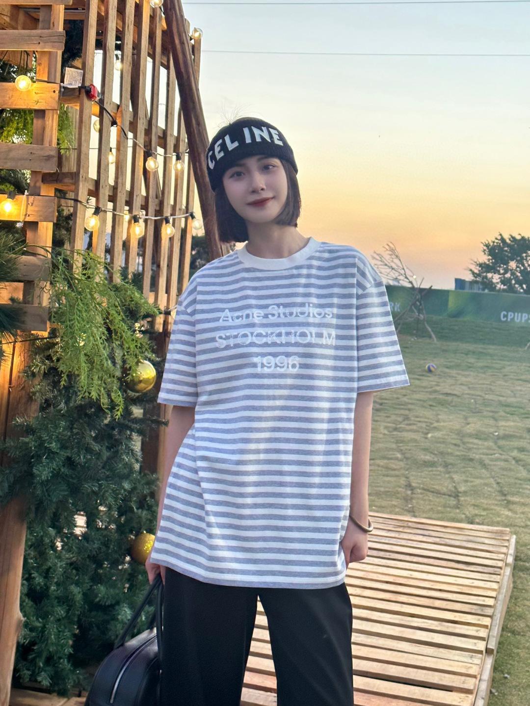 아크네스튜디오 레터 프린트 반팔 셔츠 (해외배송)