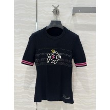 샤넬 자카드 슬림 니트 탑 (해외배송)