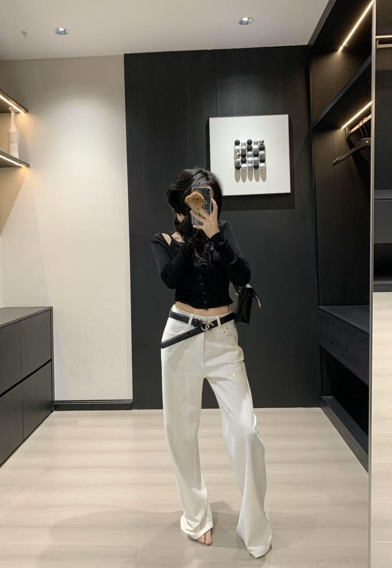 샤넬 데님 와이드 레그 스트레이트 팬츠 2컬러 (해외배송)