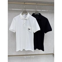 프라다 PRADA 포켓 스틸 로고 폴로 셔츠 (해외배송)