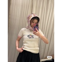 샤넬 25C 피쉬 자수 니트 반팔 2컬러 (정품급 해외배송)