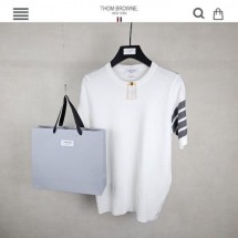 톰브라운 사선완장 반팔니트 신상 네이비 (국내배송)