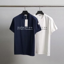 몽클레어 컷팅 레터링 코튼 반팔티 (국내배송)
