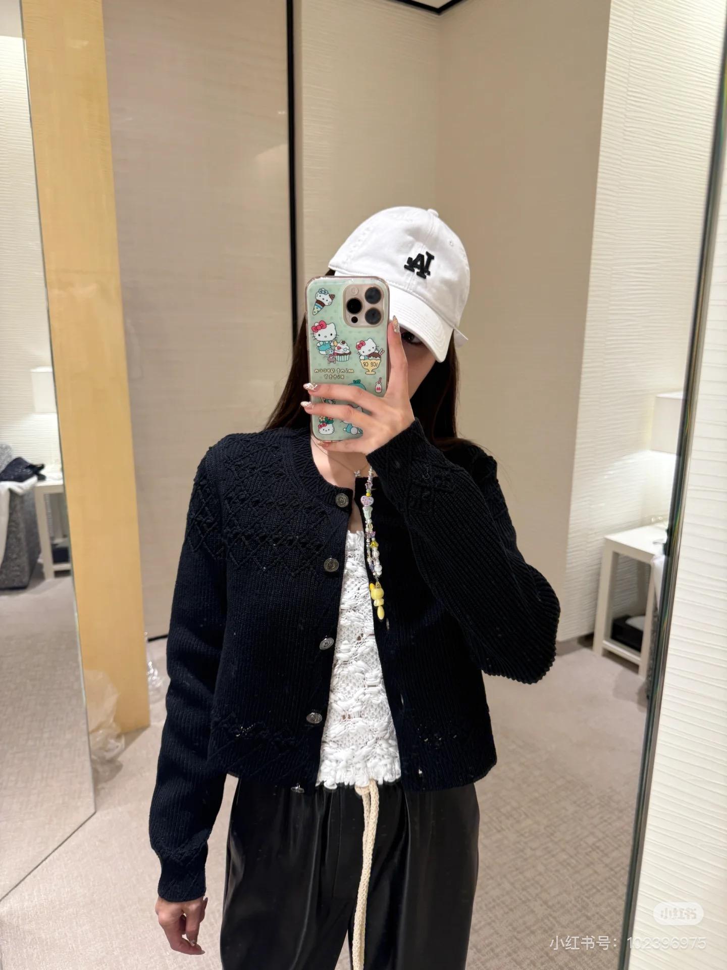 샤넬 크로셰 뜨개질 카디건 (해외배송)