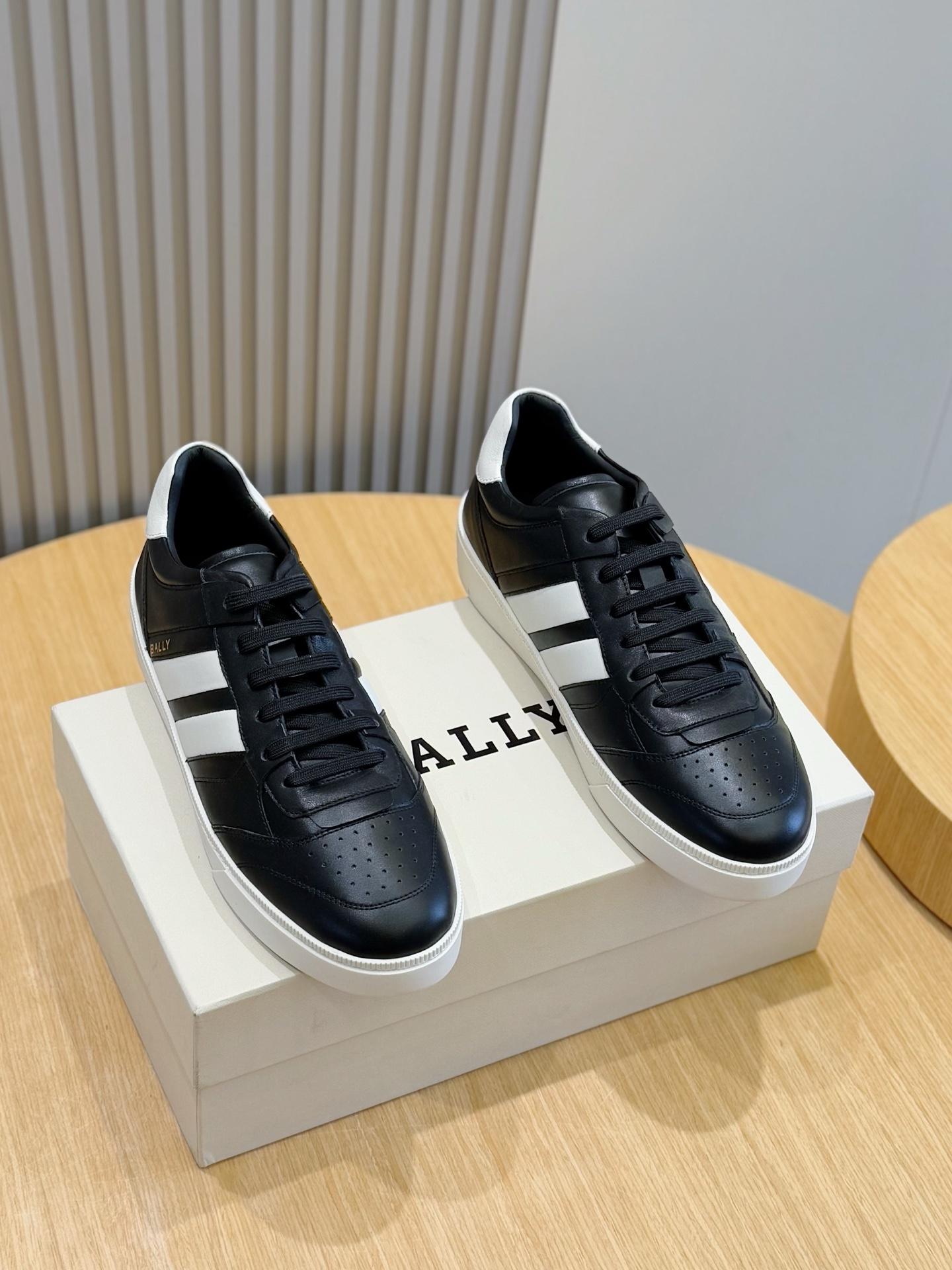 발리 Bally Tennis 남성용 컬러블록 가죽 스니커즈 (해외배송)