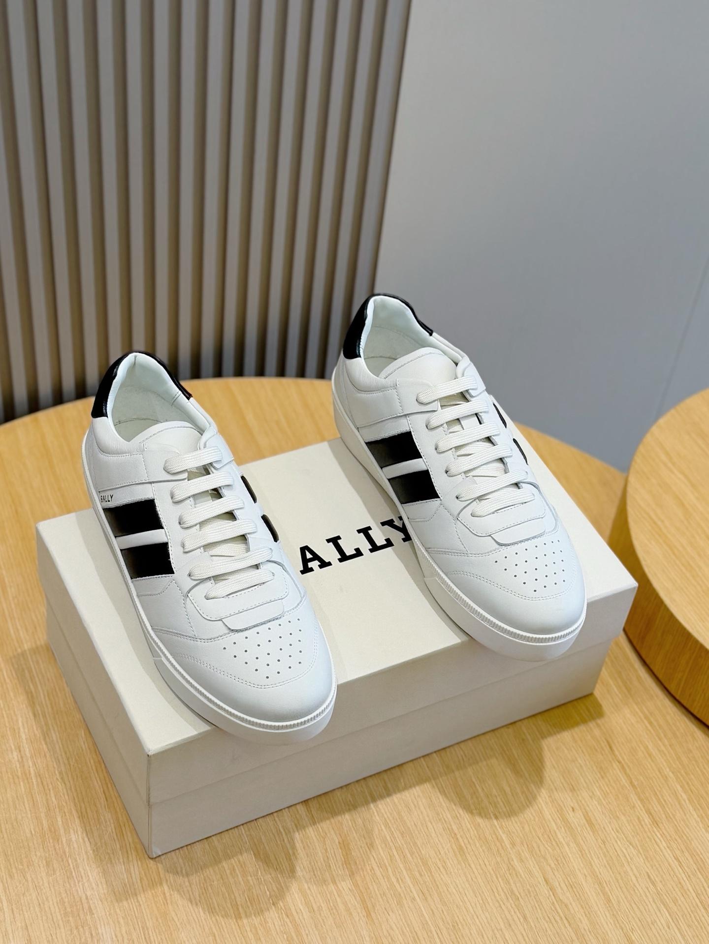 발리 Bally Tennis 남성용 컬러블록 가죽 스니커즈 (해외배송)