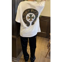 크롬하츠 호스슈 페인트 크로스 반팔 티셔츠 (해외배송)