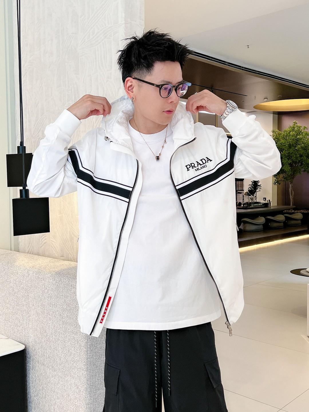 프라다 양면 나일론 블렌드 재킷 (해외배송)