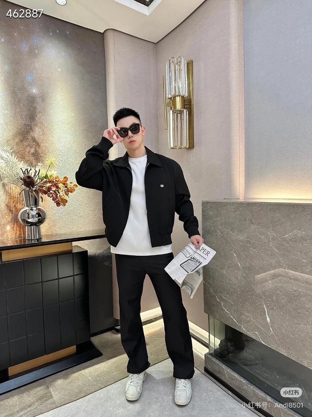 셀린느 자수 라펠 실크 재킷 (해외배송)