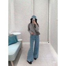 디올  다이아몬드 레이저 자수 문자 로고 데님 바지 (해외배송)