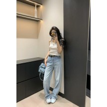 디올 로고 와이드 레그 스트레이트 데님 팬츠 2컬러 (해외배송)