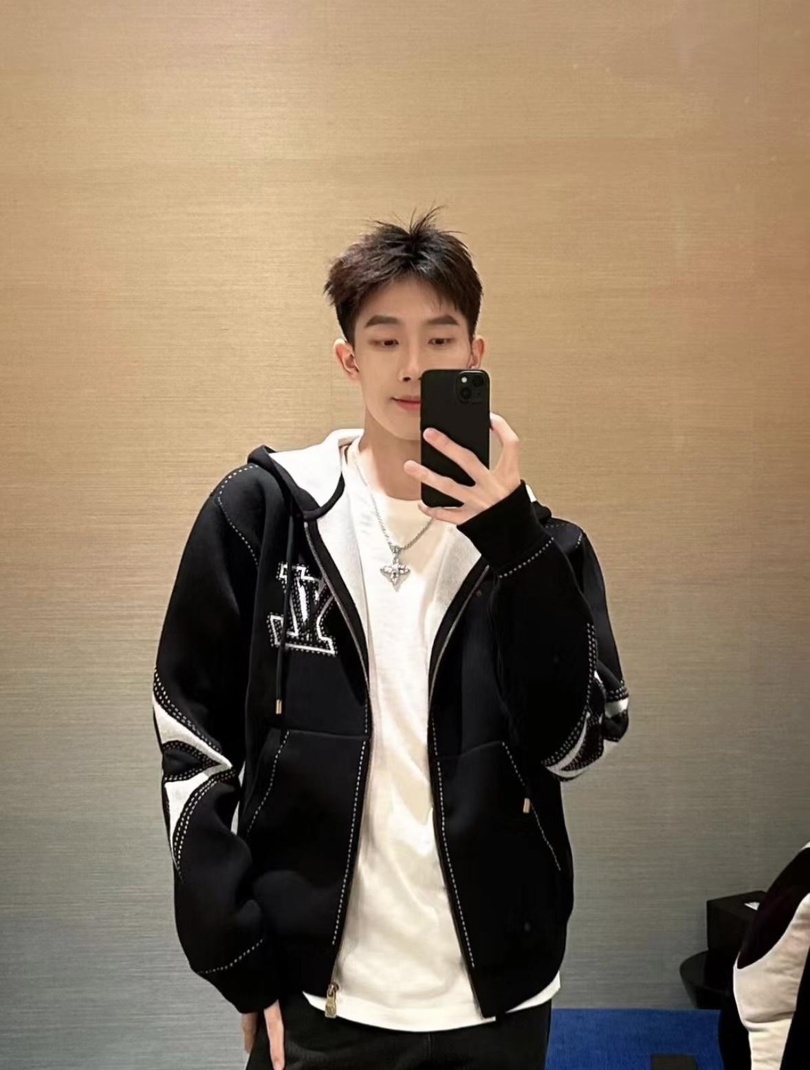 루이비통 인타르시아 지퍼업 코튼 지퍼업 후드 티셔츠 (해외배송)