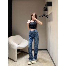 샤넬 진주 데님 스트레이트 팬츠 (해외배송)