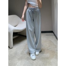 알렉산더왕 레터 허리 드로스트링 캐주얼 와이드 레그 팬츠 (해외배송)