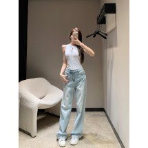샤넬 하이웨이스트 슬림 스트레이트 진 (해외배송)