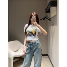 루이비통 페인팅 프린트 체인 반팔 티셔츠 (해외배송)
