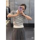 톰브라운 라펠 스트라이프 반팔 니트 (해외배송)