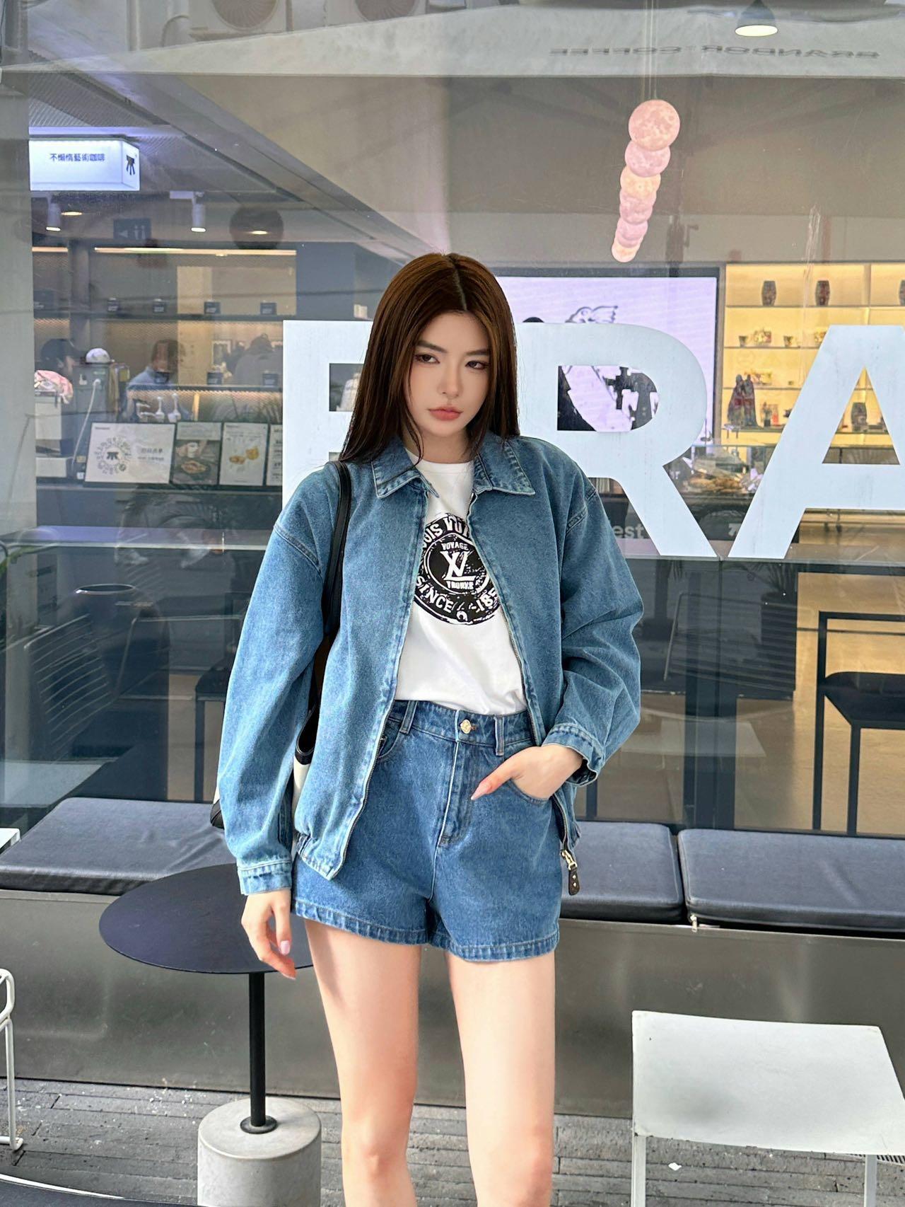 루이비통 데님 반바지 (해외배송)