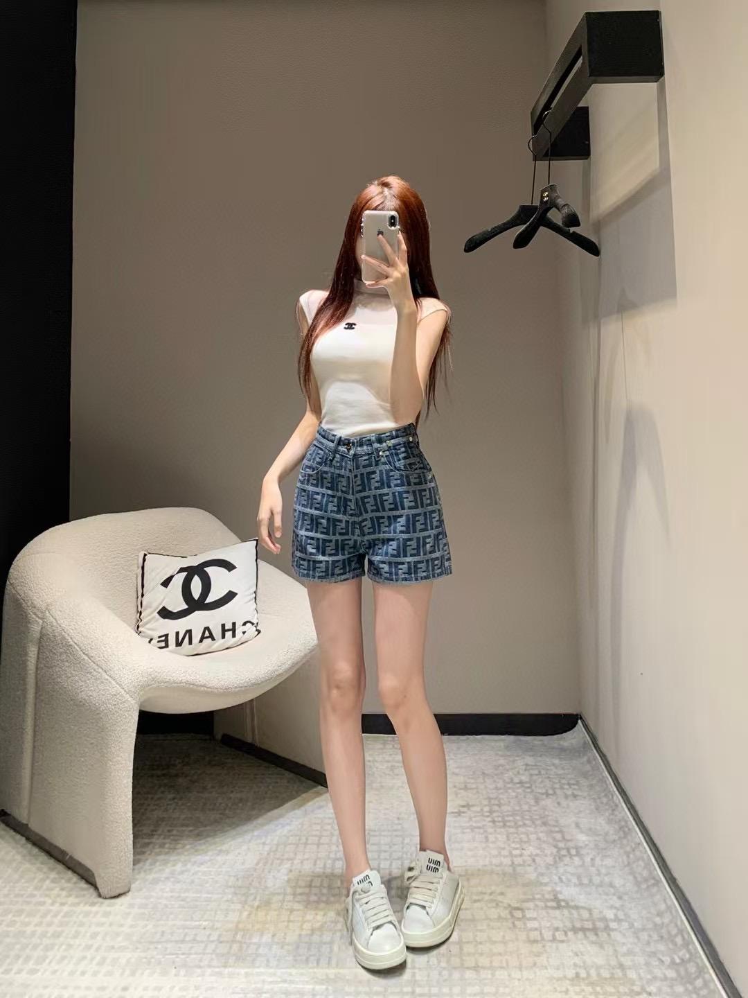 펜디 FF 자카드 데님 반바지 (해외배송)