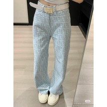 펜디 더블 FF 자카드 풀 프린트 데님 팬츠 (해외배송)