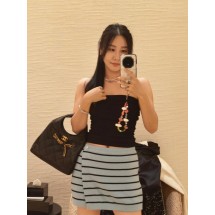 샤넬 스트라이프 니트 스커트 (해외배송)