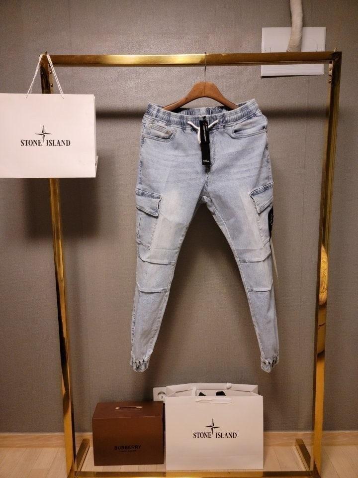 스톤아일랜드 연청 카고조거팬츠 (국내배송)