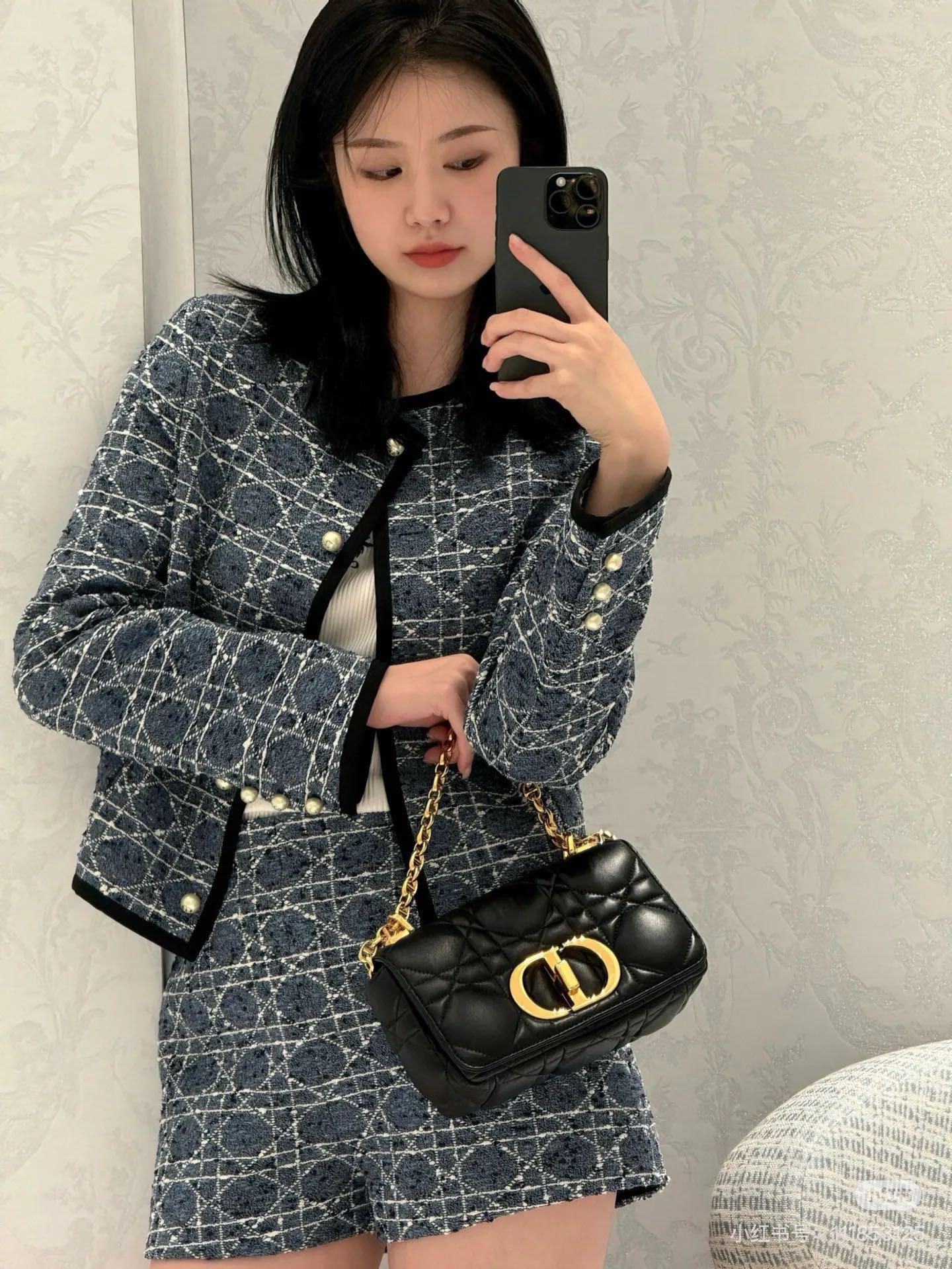 디올 라탄 체크 클래식 자켓 (해외배송)