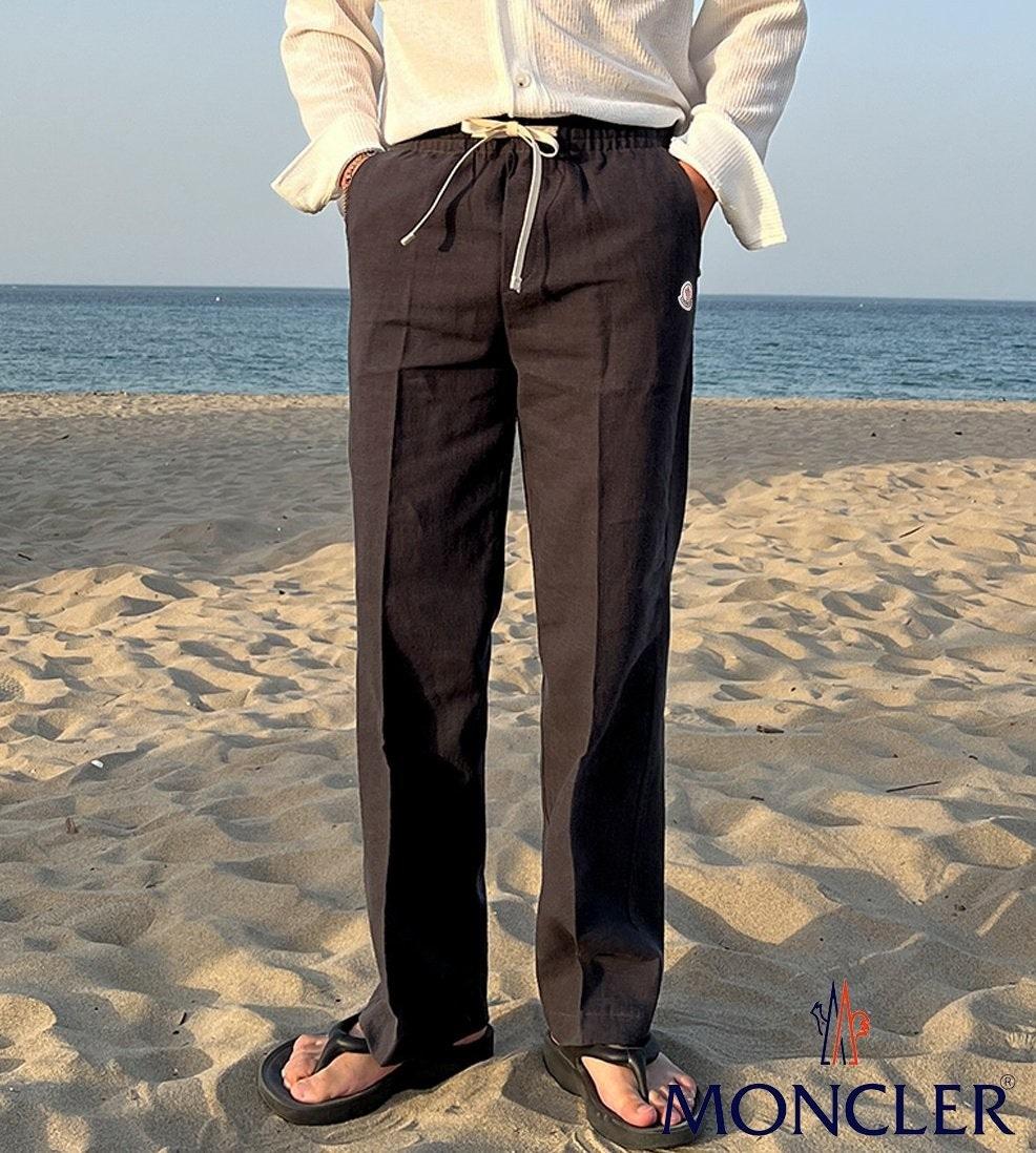 몽클레어 MC 린넨 세미와이드 밴딩팬츠 (국내배송)