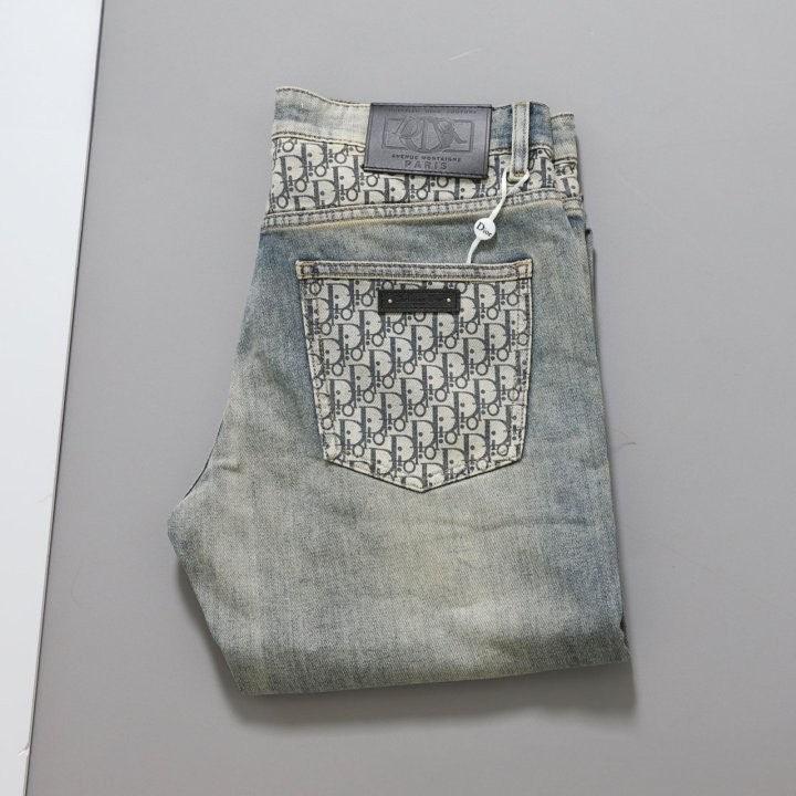 디올 오블리크 포켓 가죽 패치 데님팬츠 (국내배송)