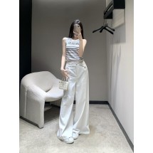 프라다 와이드 레그 화이트 청바지 (해외배송)