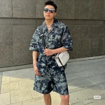 루이비통 유니섹스 데님 반팔 셔츠 (해외배송)
