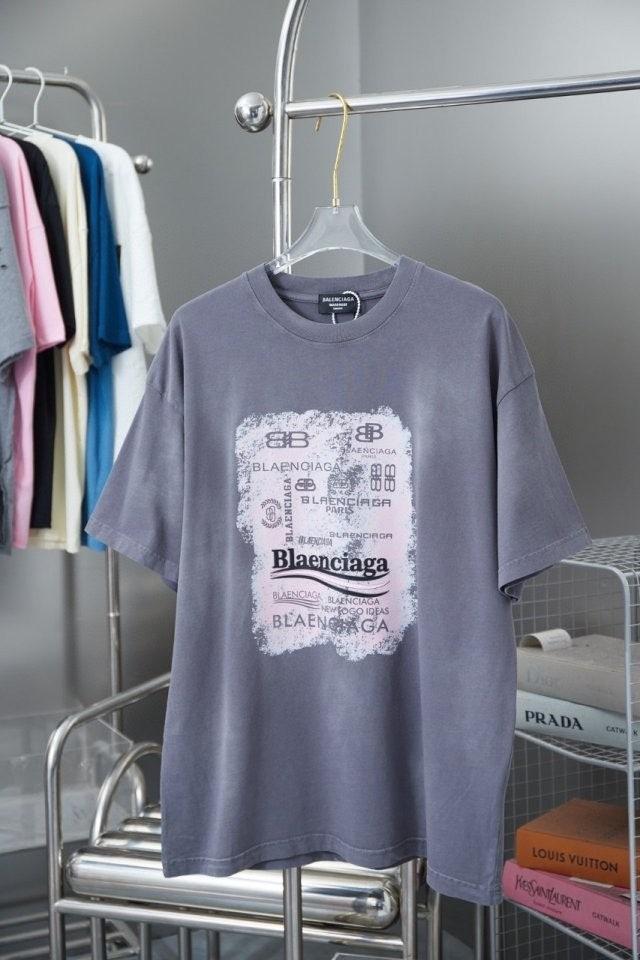 발렌시아가 멀티로고 워싱 티셔츠 (국내배송)