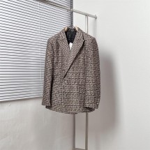 발망 라비린스 체크 자카드 수트 재킷 (해외배송)