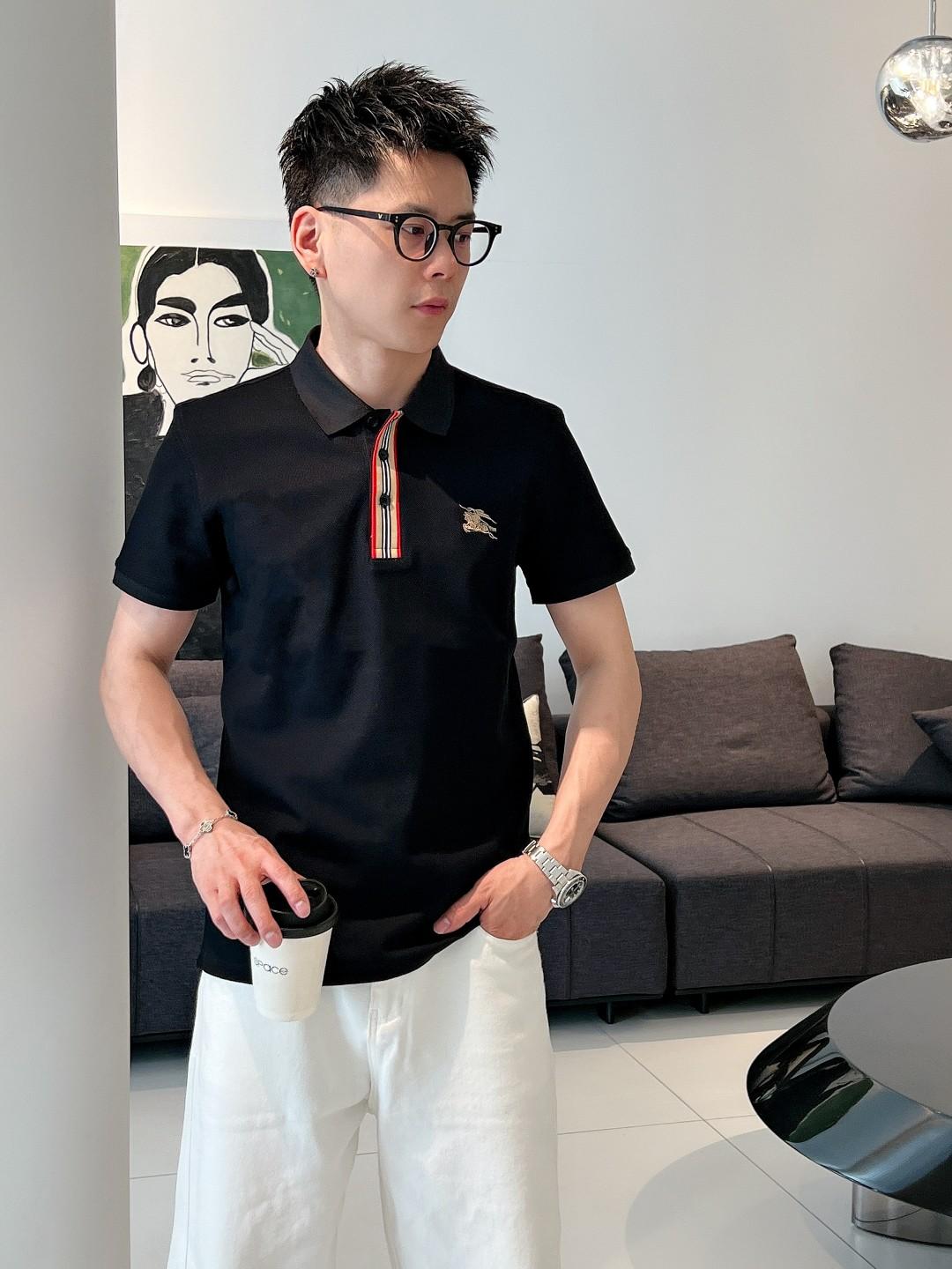 버버리 남성용 라펠 폴로 셔츠 (해외배송)