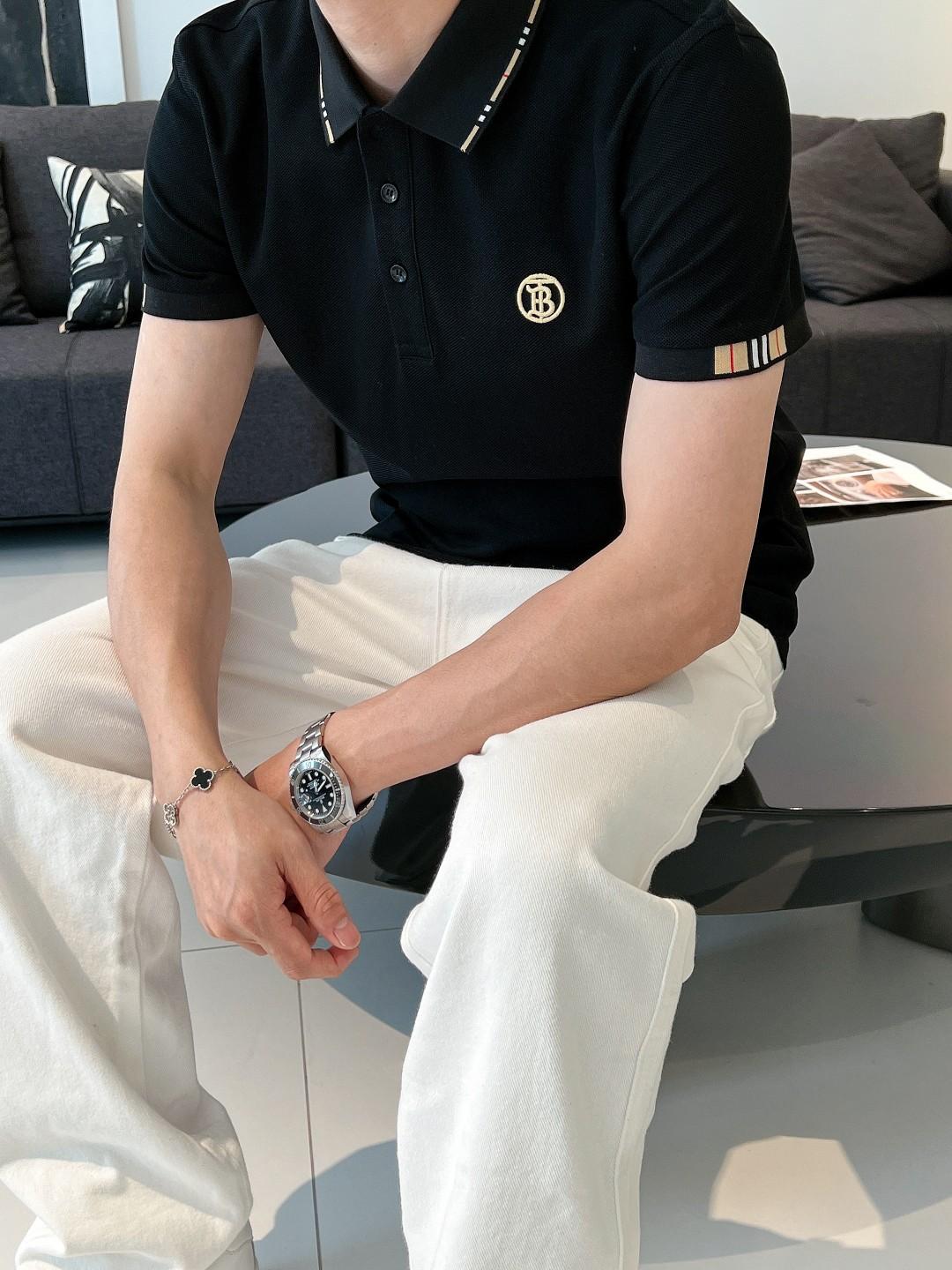 버버리 남성용 라펠 폴로 셔츠 (해외배송)