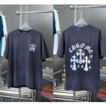 크롬하츠 십자가 나염 워싱 티셔츠 (국내배송)