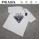 프라다 삼각로고 라운드 티셔츠 남여공용 화이트 (국내배송)